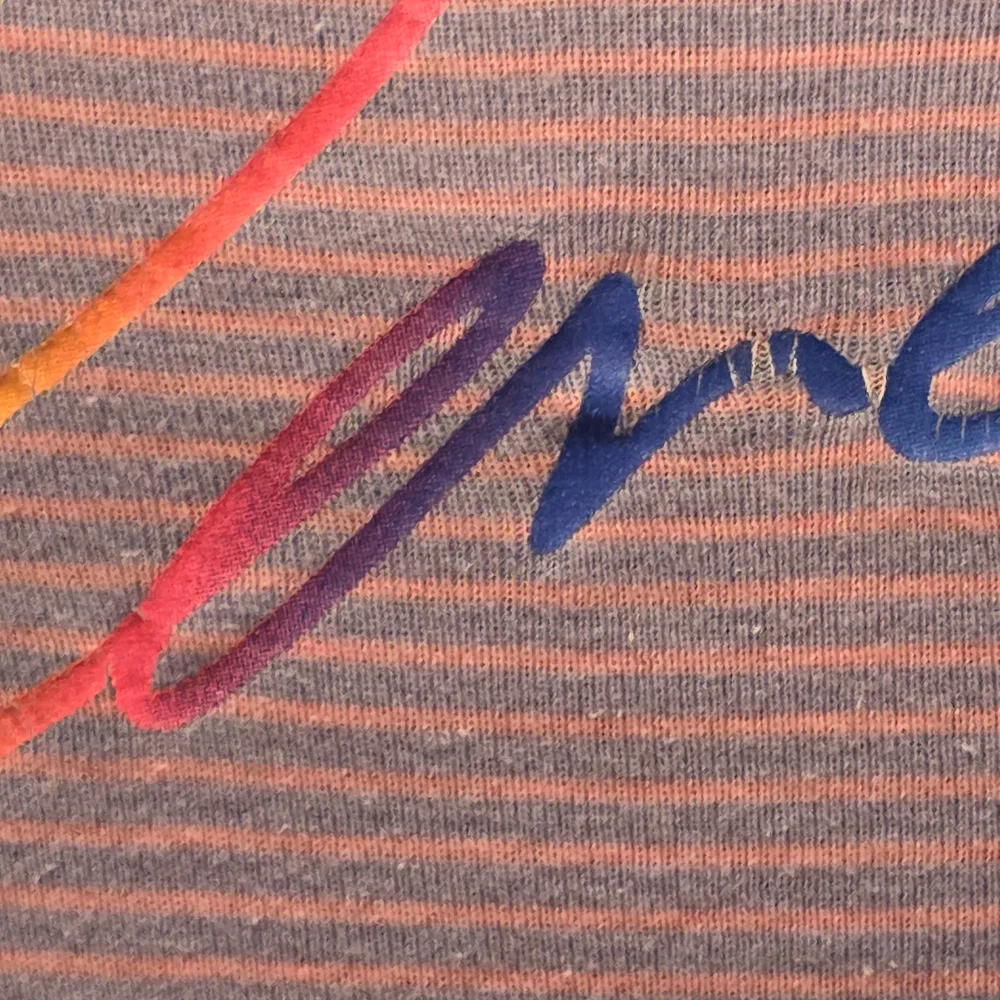 Victoria's Secret XS Cotton Nightgown Purple Striped Pajamas Rainbow Logo